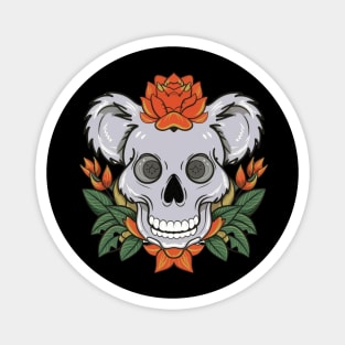 American Traditional Koala Skull tattoo Magnet